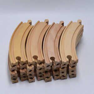 Lot of 20x 6.5" Curved Wooden Tracks Thomas & Friends Wooden Railway Trains